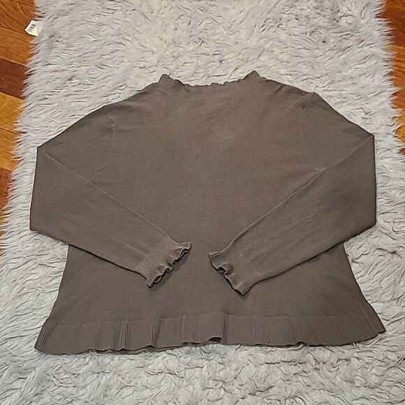 J jill womens brown cotton stretch button‎ front cardigan size large - Picture 5 of 6